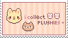 i collect plushies stamp