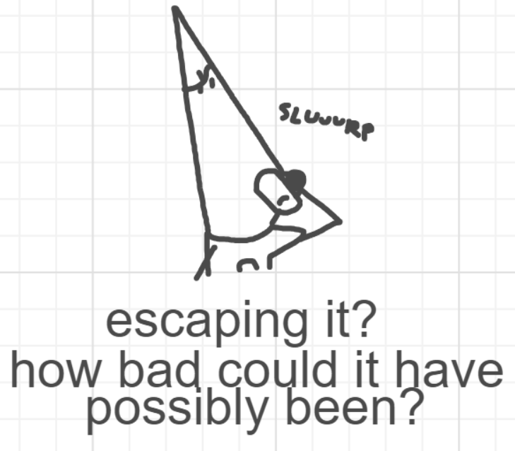 A panel from A Murder On The, episode six of the Board Boards object show by Furretwalk/WalkingFurret.