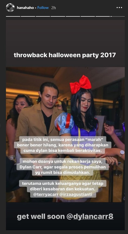 Simpati Hana Saraswati untuk Dylan Carr