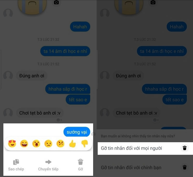 Thu hồi tin nhắn Messenger cực nhanh trên iPhone