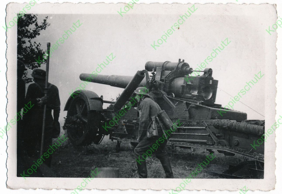 Altes orig. Foto Geschütz Technik 21cm Mörser 18 Artillerie