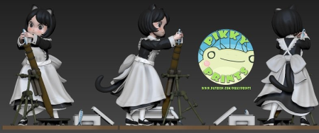 Cat Maid Mortar – 3D Print Model Cat Maid Mortar – 3D Print Model