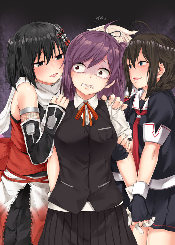 2670336_  hagikaze, sendai, shigure, and yuudachi (kantai collec