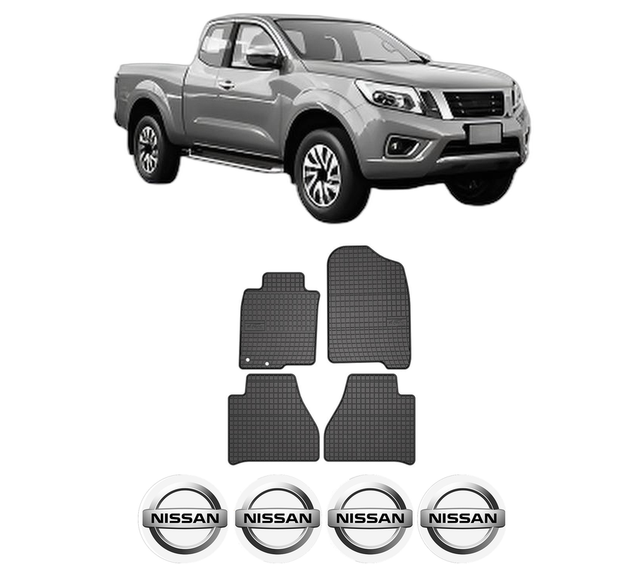 Set covorase presuri NISSAN NAVARA NP300 Pickup (D23, D23T) din 2014-2015, auto, din cauciuc thermoplastic, 4 Stickere auto cu NISSAN