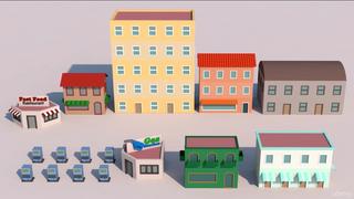 Low Poly Modeling in Cinema 4D - Modeling and Texturing 3D Buildings Low Poly Modeling in Cinema 4D - Modeling and Texturing 3D Buildings