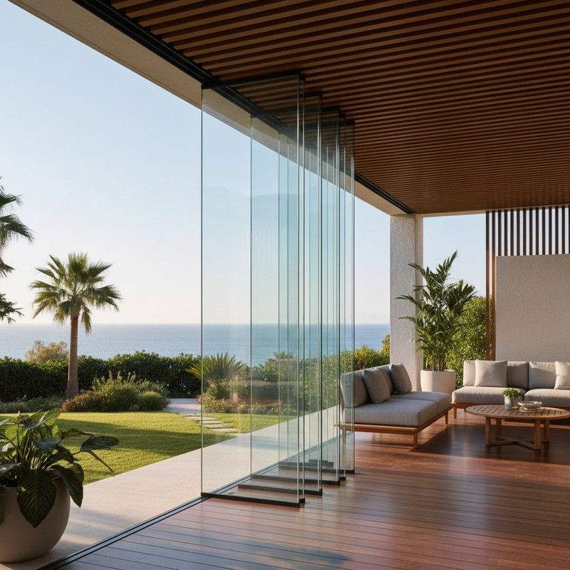 Раздвижное остекление слайд