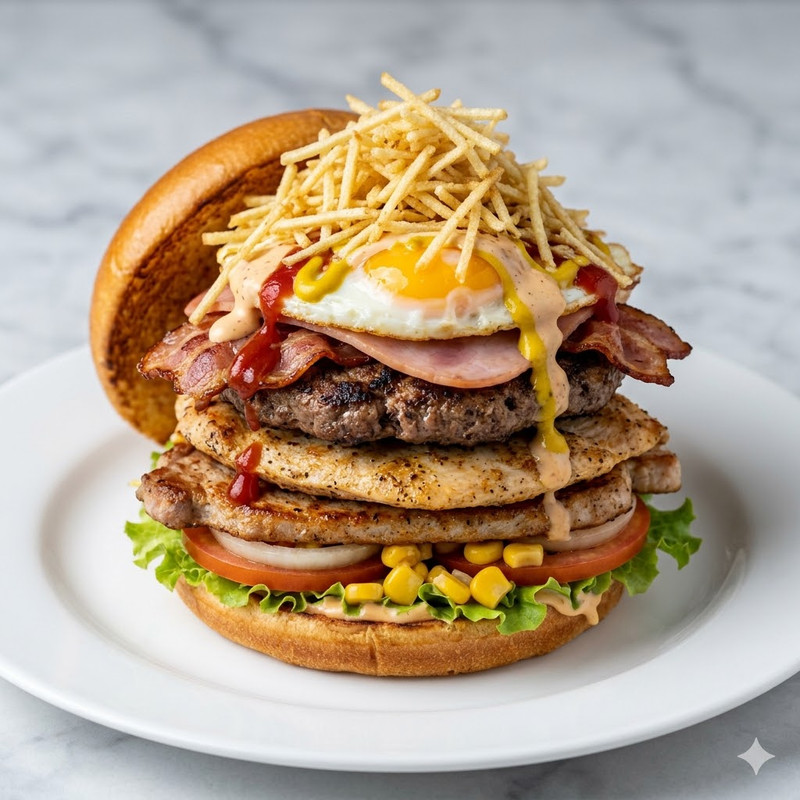 Hamburguesa Trifásica