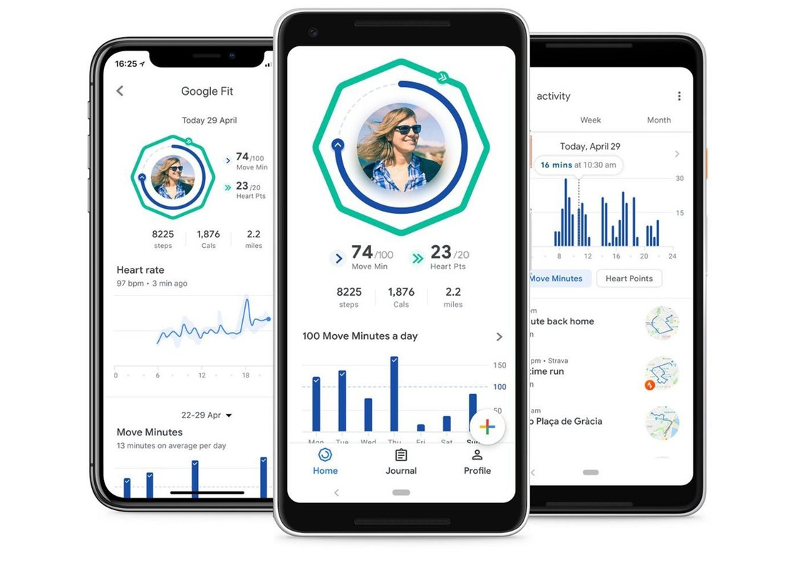 ¿Qué datos se pueden registrar en Google Fit?