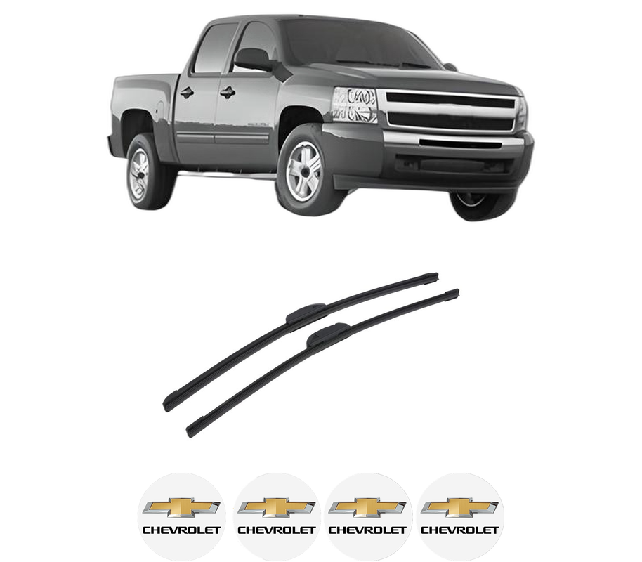 Set stergatoare auto CHEVROLET SILVERADO 1500 din 2007, pentru parbriz auto, 2 bucati, Bosch Aerotwin Retrofit, din cauciuc siliconat rezistent, 4 Stickere Auto CHEVROLET