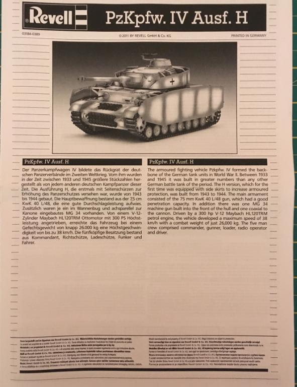 Hauler Models HLH72129 - Accessoires 1:72 Pour PzKpfw IV Ausf.H (kit Revell) - Neuf - Fabriqué En République Tchèque