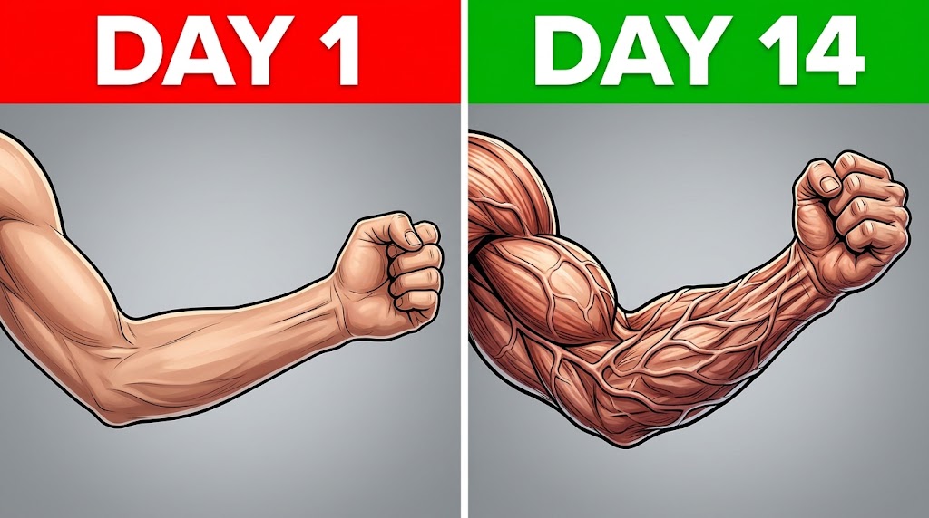 AI-generated example result for the youtube-thumbnail prompt: Fitness YouTube Thumbnail AI Prompt #178 – Single-Scene Composition