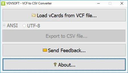 VovSoft VCF to CSV Converter 2.4 VovSoft VCF to CSV Converter 2.4