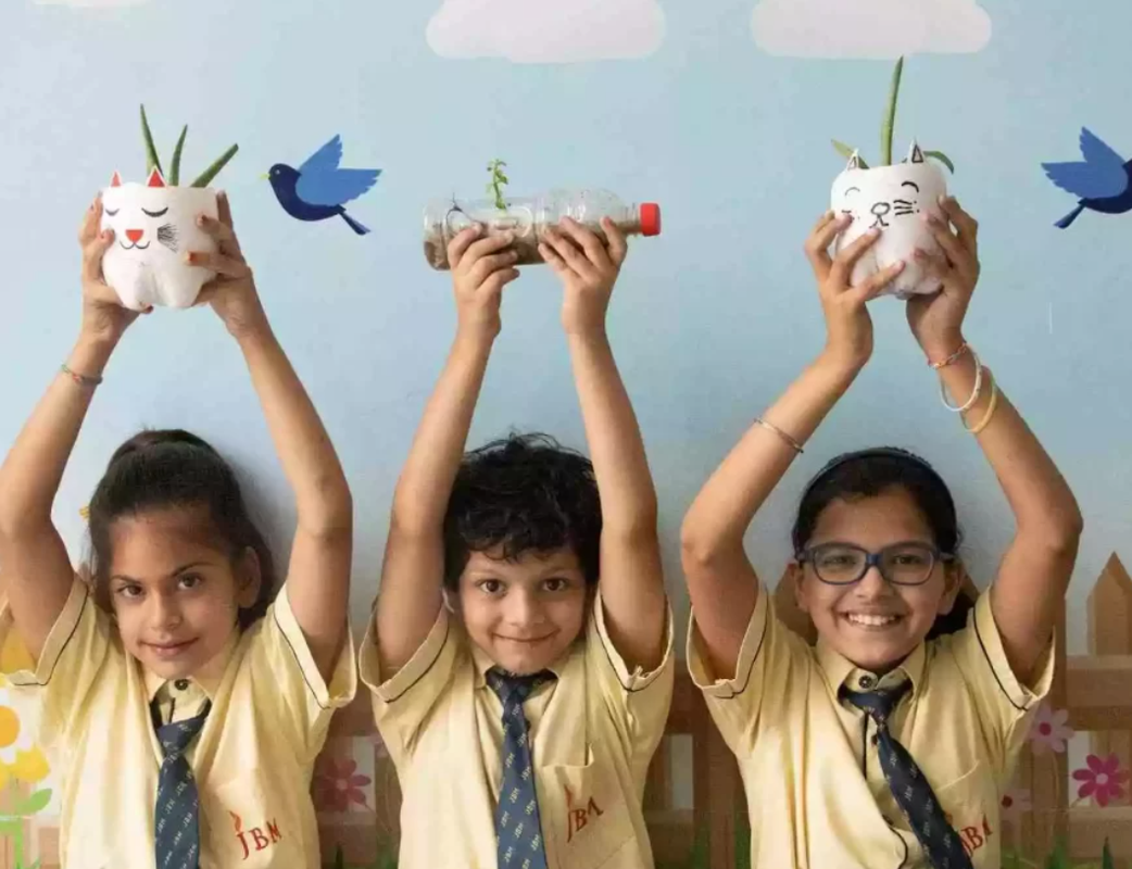 Students engaging with learning material