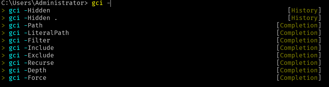 PSReadline exampl.