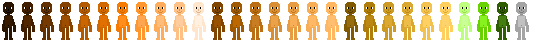 cane right, small, mostly human skin tones