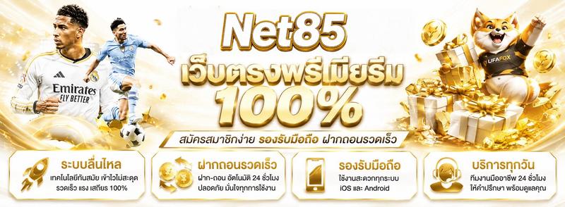 NET85 เว็บพนันออนไลน์ครบวงจร แบนเนอร์หลัก