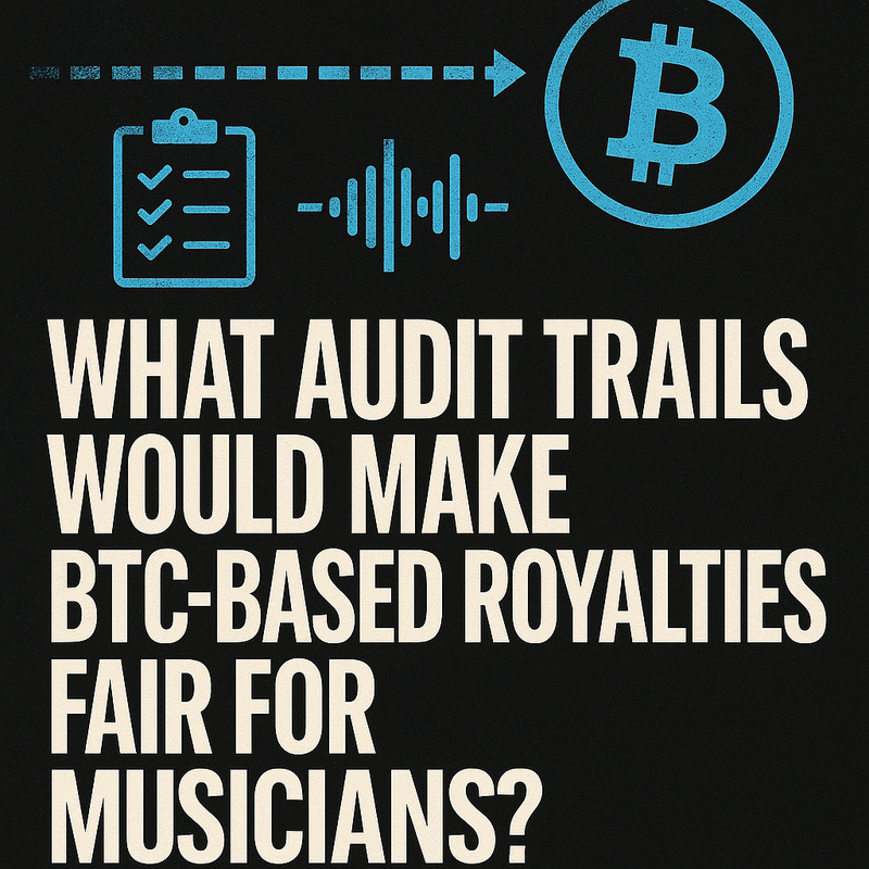 What audit trails would make BTC-based royalties fair for musicians?