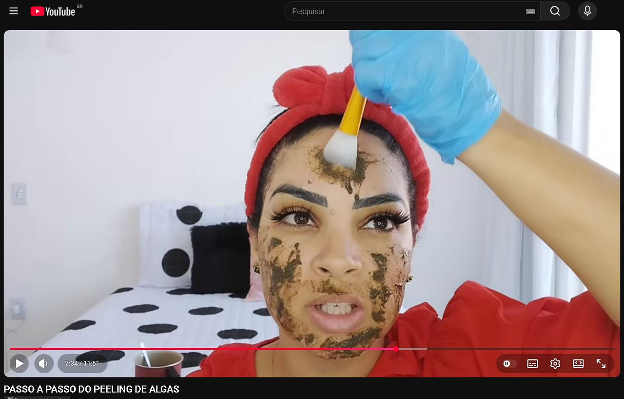 Video explicativo do peeling de algas