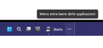 menù extra barra applicazioni