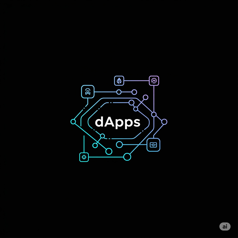 Illustration of a decentralized application icon