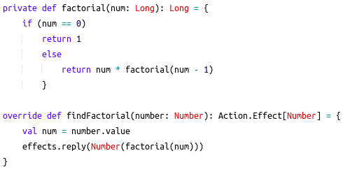 Implement the action