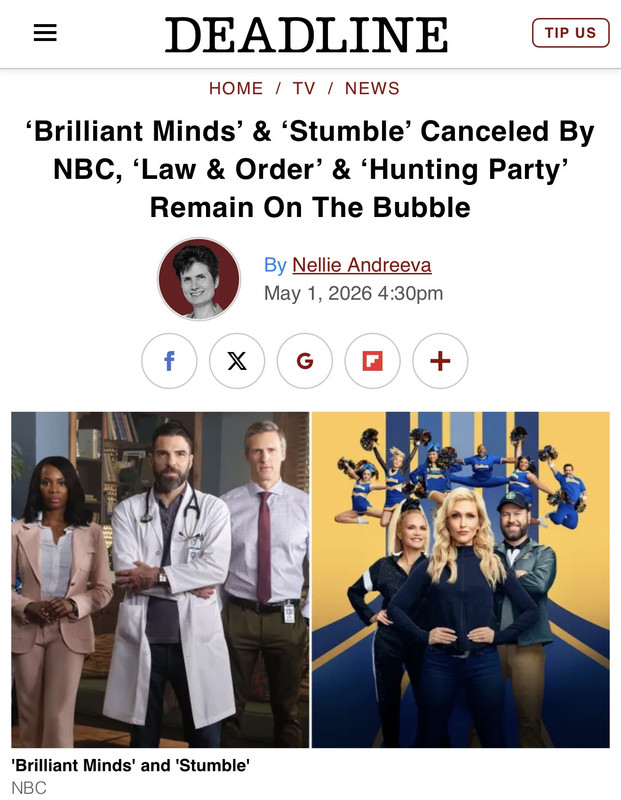 NBC cancels mockumentary STUMBLE after 1 Season 