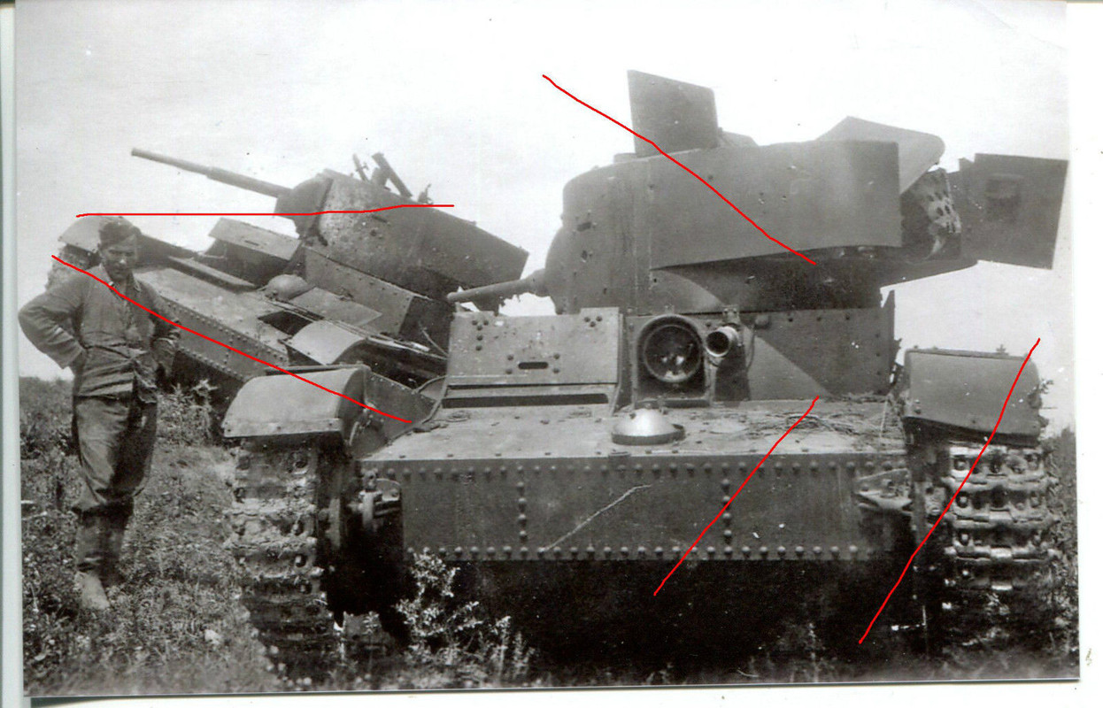 zerstörte Russische Panzer Tanks T 26