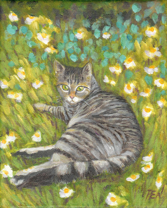 a-striped-cat-on-floral-carpet-jingfen-hwu