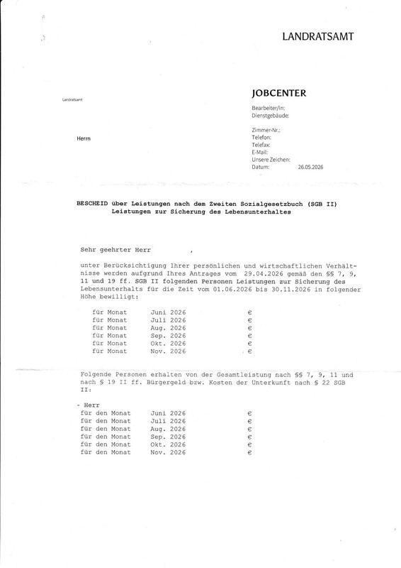 Alg II Bescheid 26 05 2026 1