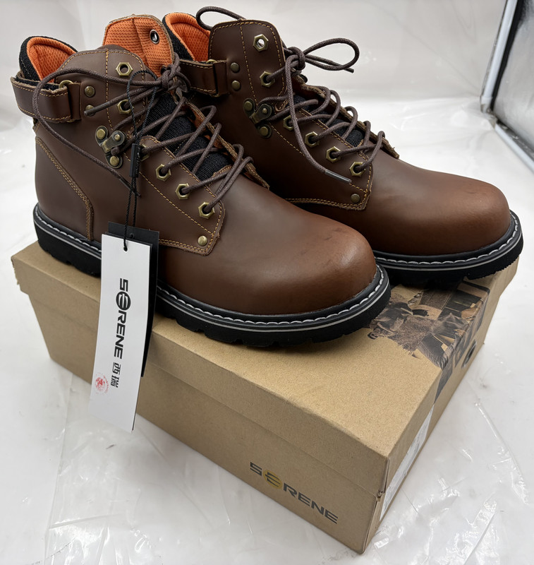 SERENE MENS EU 42 BROWN ANKLE HIGH BOOTS  XR17DG3272