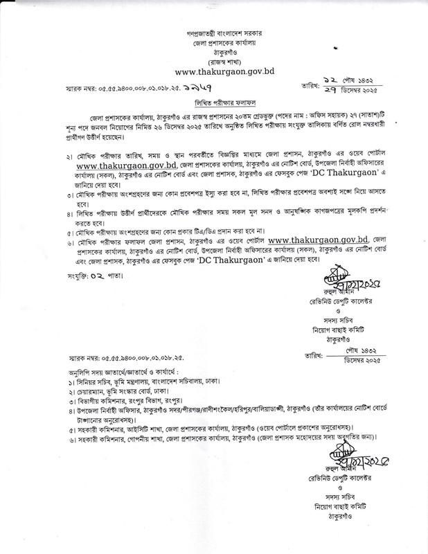 DC-Office-Thakurgaon-Office-Sohayok-Exam-Result-2025-PDF-1