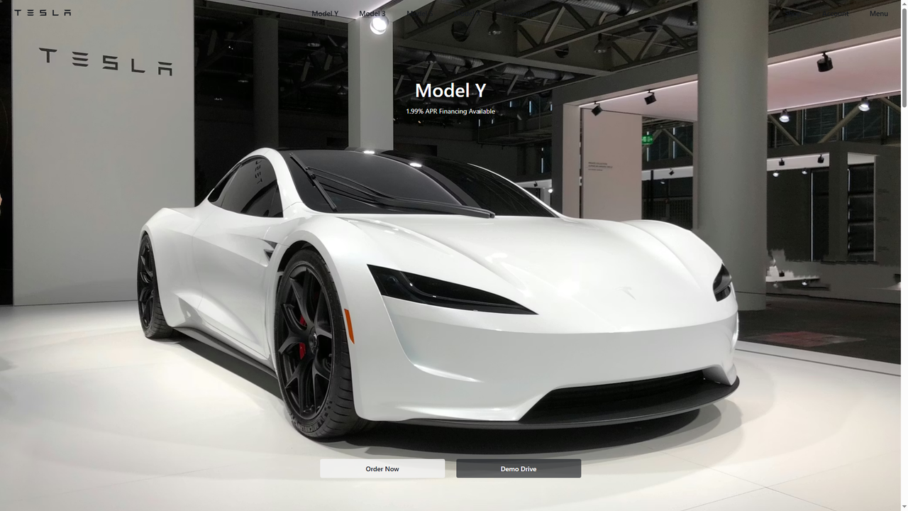 Tesla Website Clone