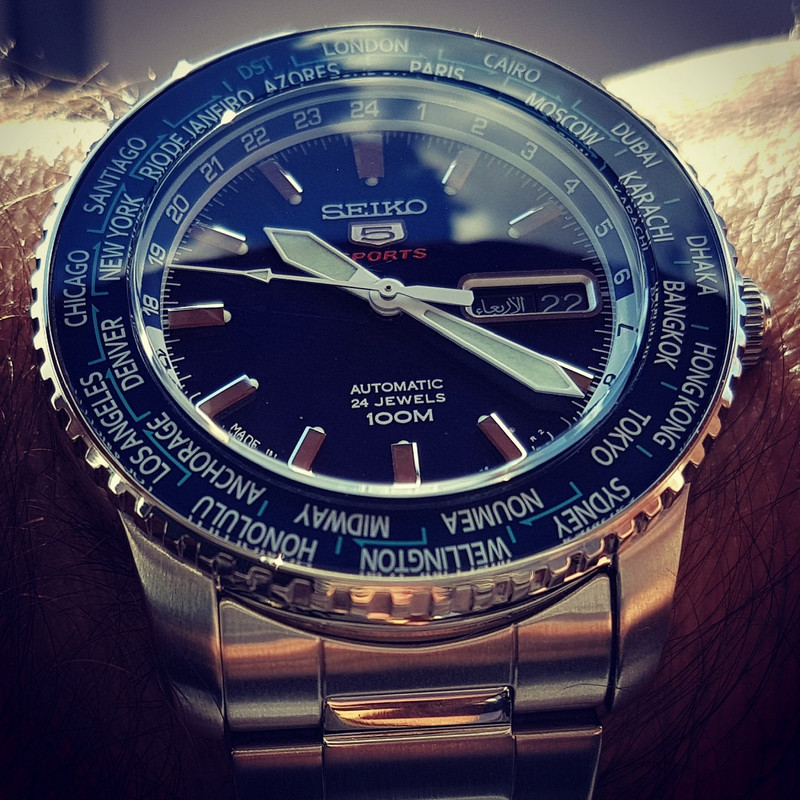 Seiko 5 Sports SRP125 World Time Cal. 4R36 Auto 100M (2)