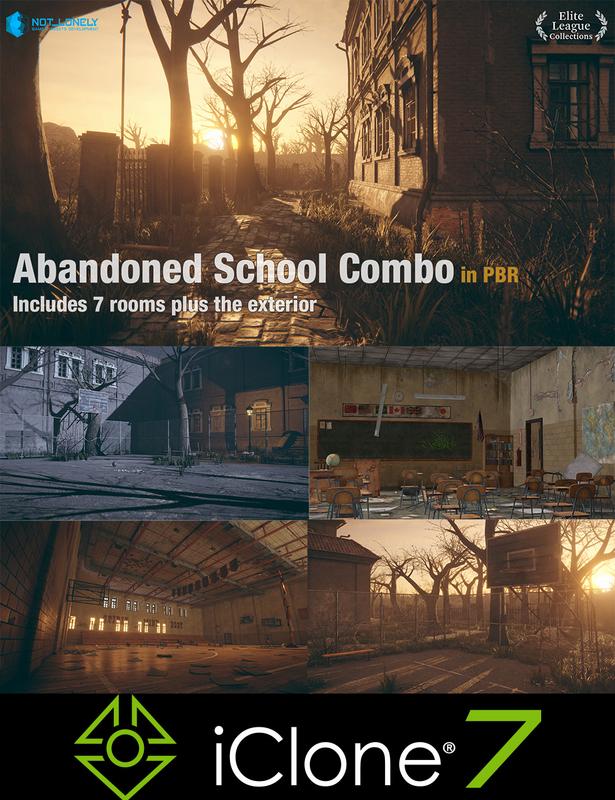 iClone Pack: Abandoned School Combo in PBR iClone Pack: Abandoned School Combo in PBR