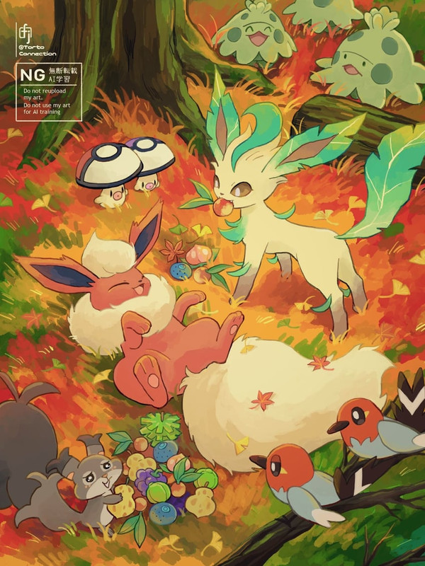 leafeon-flareon-fletchling-shroomish-foo