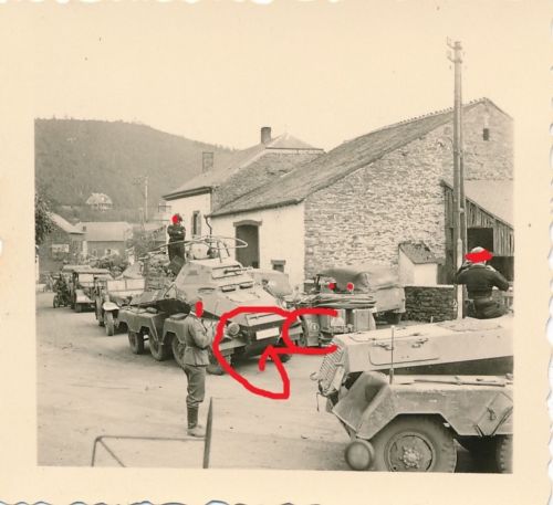 Frankreich Vormarsch deutscher Panzer Spähwagen 8-Rad WK II