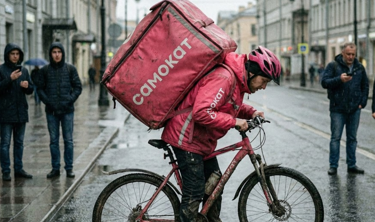 Сумка в Самокате просто огромная и тяжелая