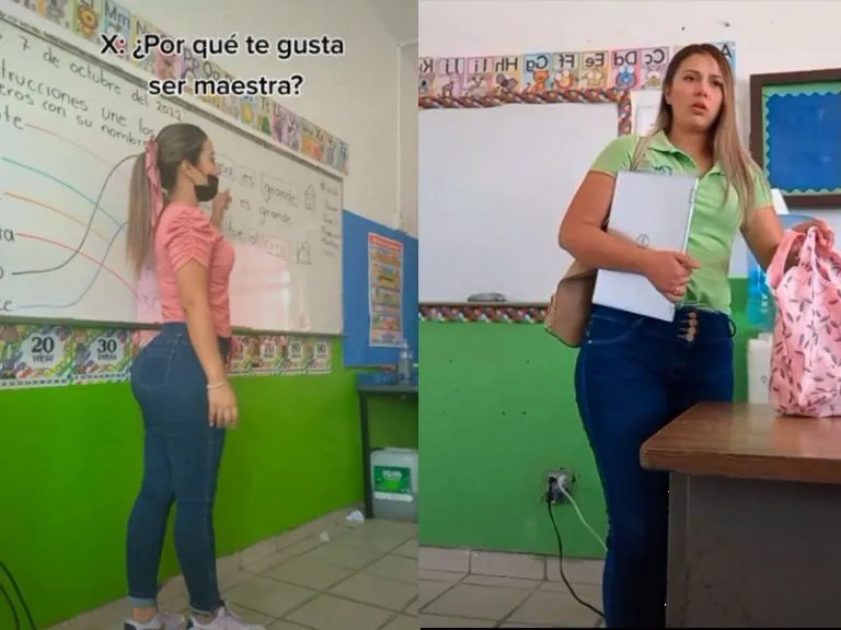 Maestra se hace viral por recibir piropos de los papás de sus alumnos 