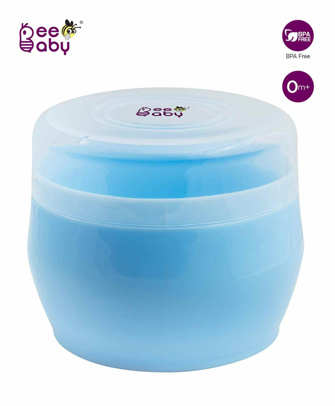 Mee Mee Premium Powder Puff With Powder Storage (Blue)