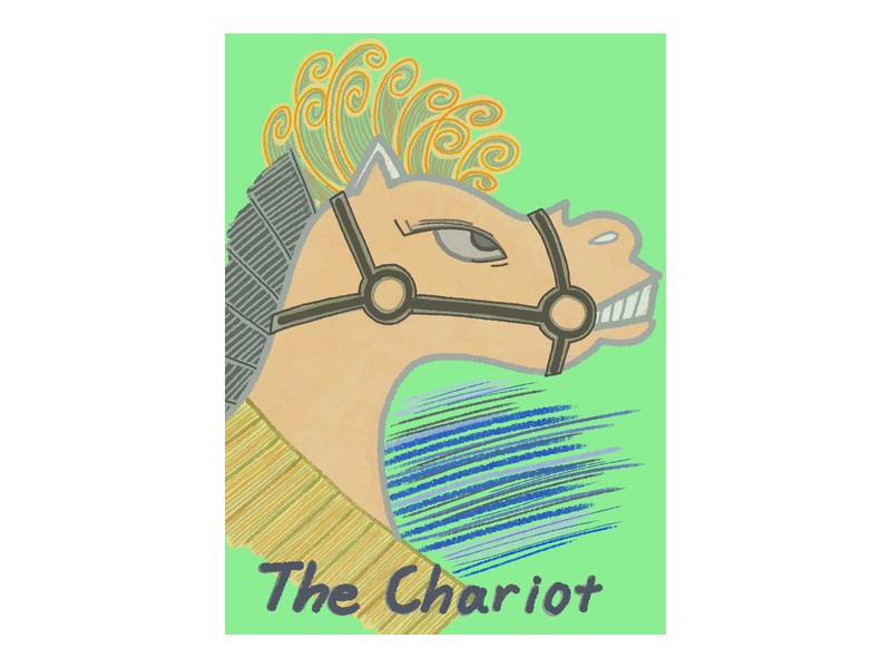 The Chariot 타로카드 손그림 · 전차 · 추진력과 방향의 상징