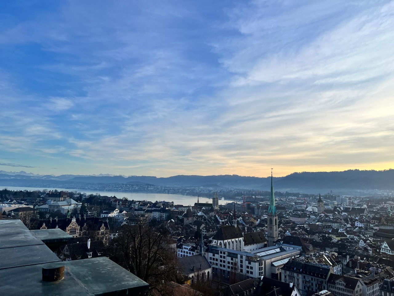 City of Z&uuml;rich as viewed from the Polyterasse