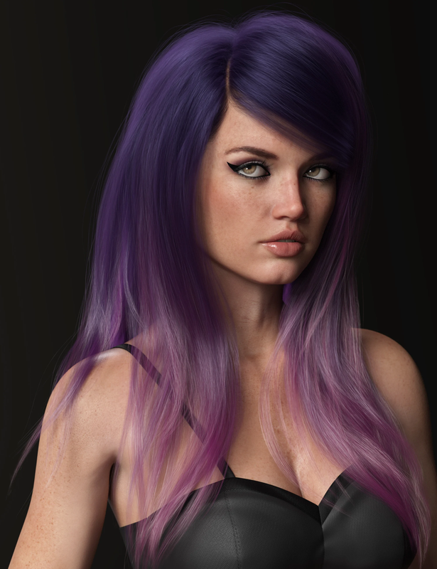 Texture Expansion for Swept Bangs Hair