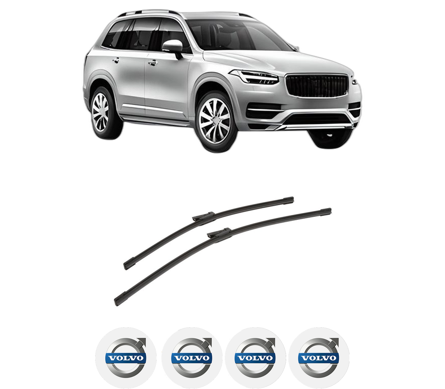 Set stergatoare auto VOLVO XC90 II (256) din 2014-2022, pentru parbriz auto, 2 bucati, Bosch Aerotwin, din cauciuc siliconat rezistent, 4 Stickere Auto VOLVO