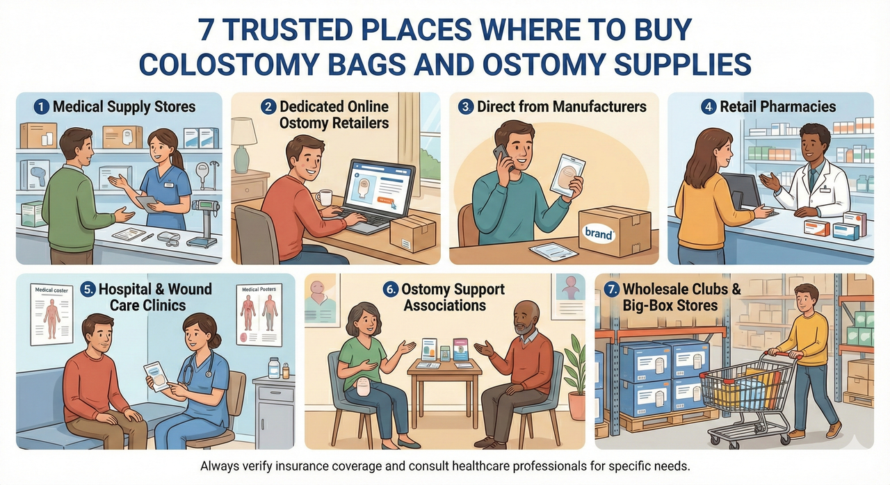 Dónde Comprar Bolsas de Colostomía y Suministros de Ostomía