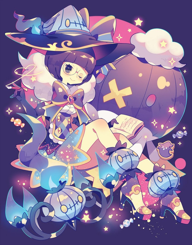 chandelure-shauntal-and-drifblim-pokemon