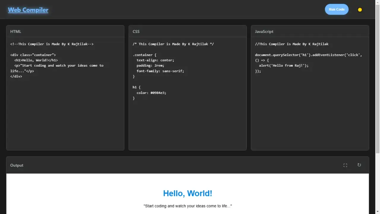 Web Compiler