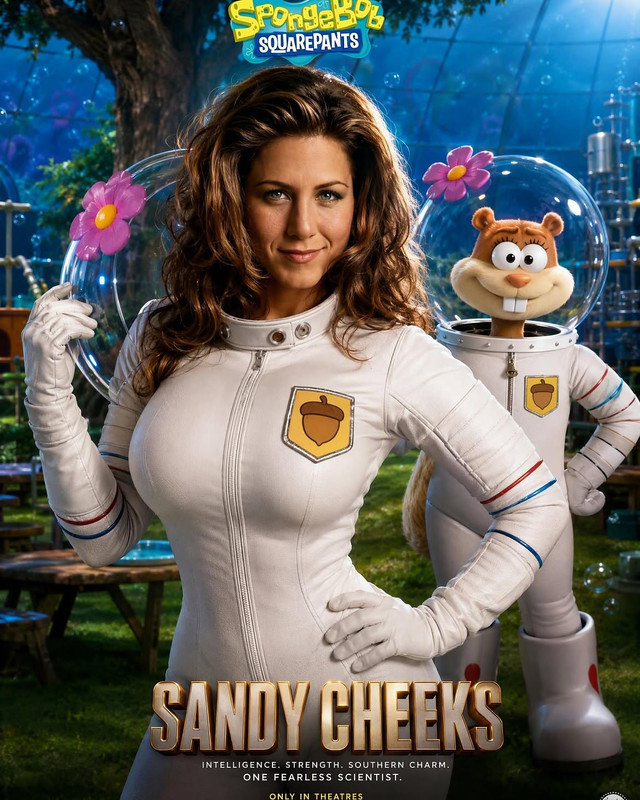 Jennifer Anniston Sandy Cheeks