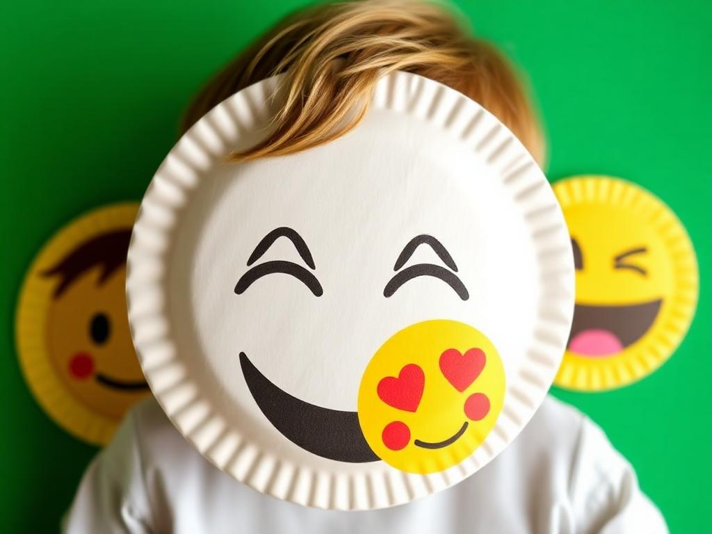 Paper Plates with Emoji Faces