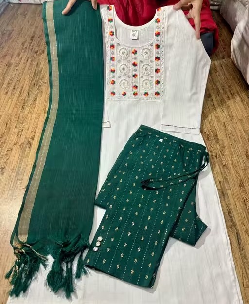 White Kurti set Color 1 (KS141)