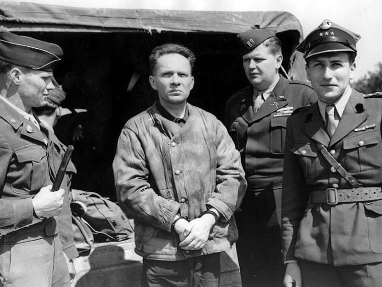 Rudolf Hoss cuando fue detenido en marzo de 1946